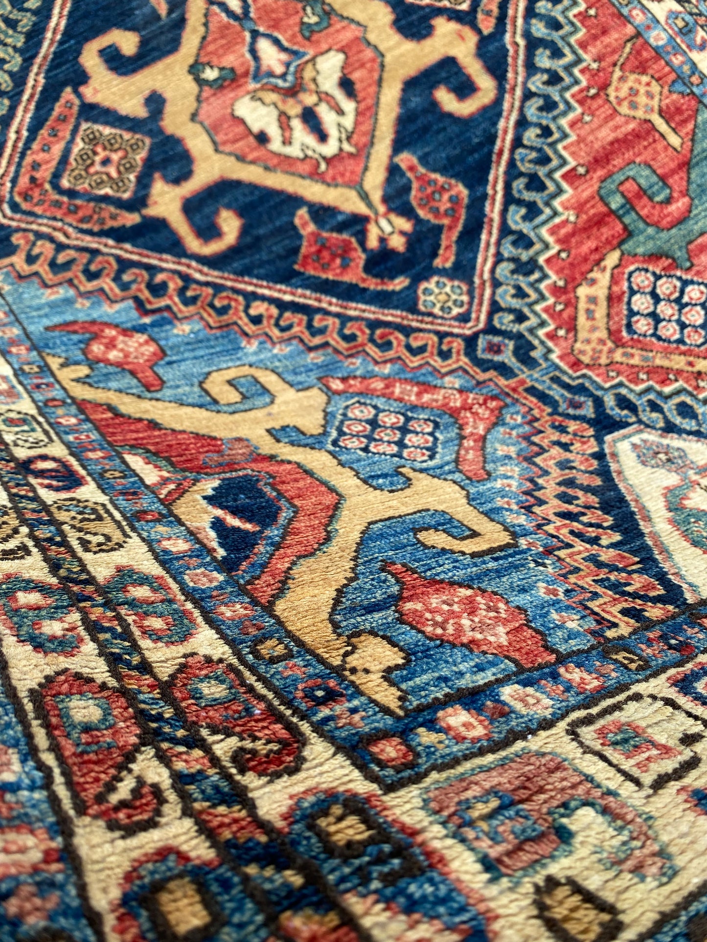 Turkmen weave Afghan, 19th century Caucasian inspired 146x86cm | Rug# 27199