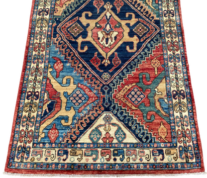 Turkmen weave Afghan, 19th century Caucasian inspired 146x86cm | Rug# 27199