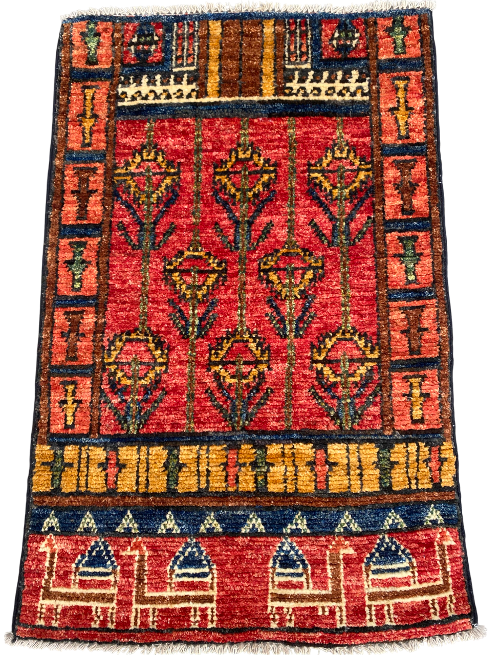 Turkmen weave prayer rug, Khiva-Uzbekistan 87x56cm | Rug# 27210
