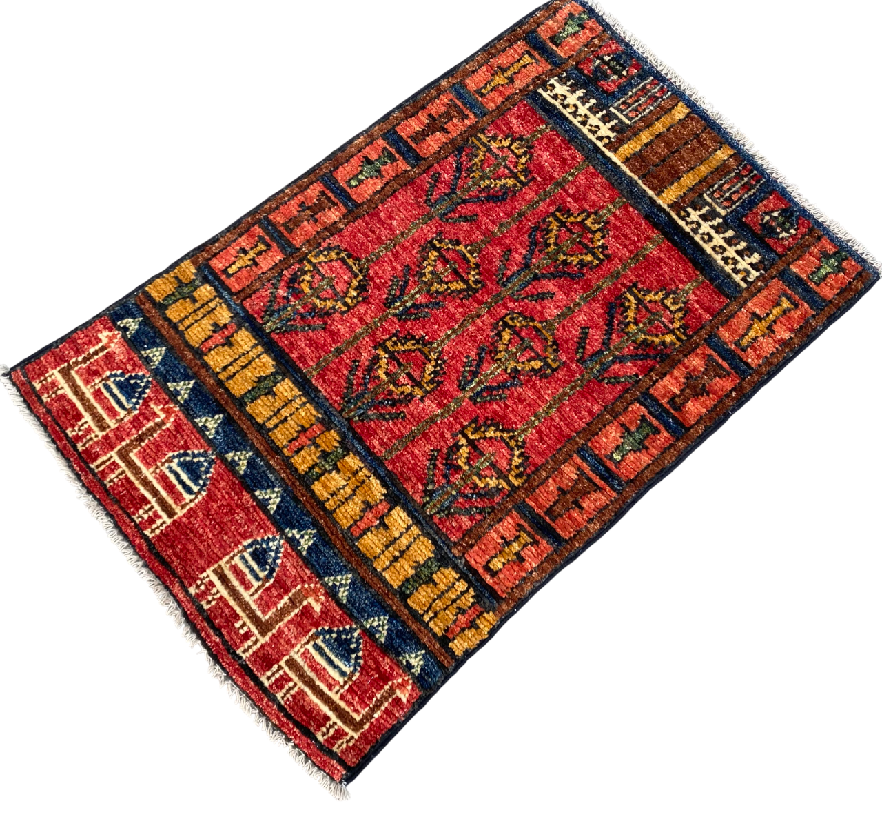 Turkmen weave prayer rug, Khiva-Uzbekistan 87x56cm | Rug# 27210