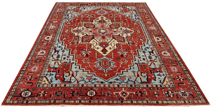 Turkmen weave Afghan, 19th century Serapi design, 417x299 cm | Rug# 27217