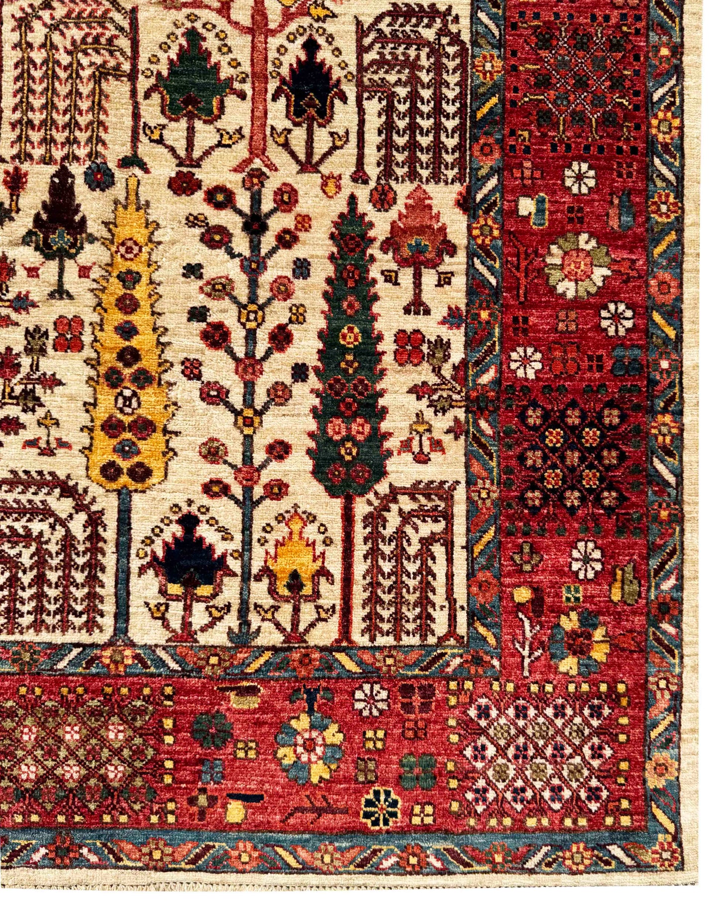 Afghan Turkmen weave, 16th century Safavid Garden design, 363x268 cm | Rug #27221