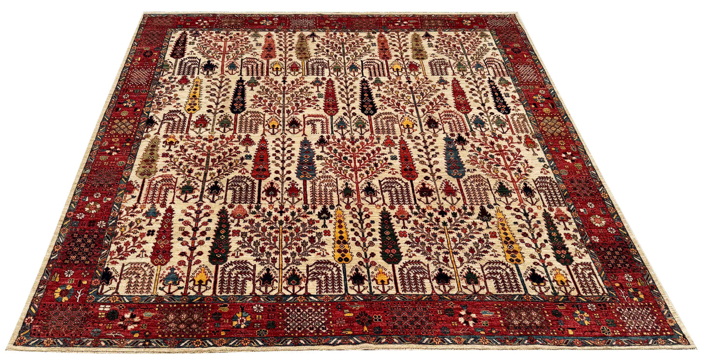Afghan Turkmen weave, 16th century Safavid Garden design, 363x268 cm | Rug #27221