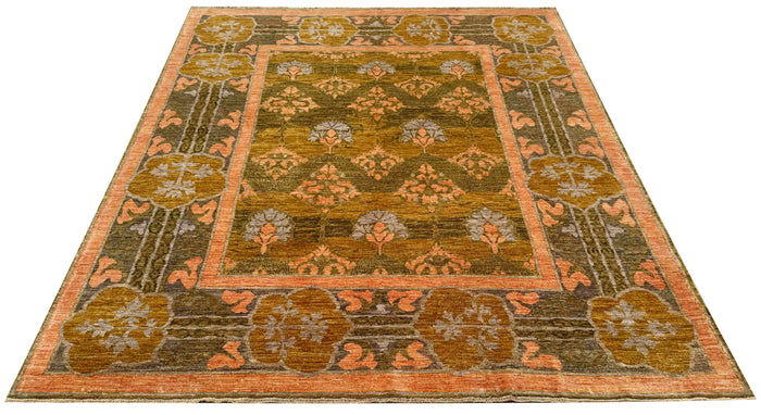 Afghan Turkmen weave,  19th century  Arts & Crafts inspired, 294x247cm | Rug# 27222