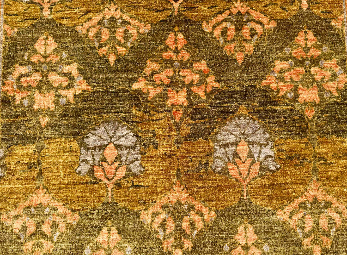 Afghan Turkmen weave,  19th century  Arts & Crafts inspired, 294x247cm | Rug# 27222