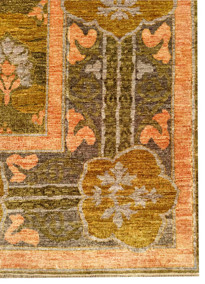 Afghan Turkmen weave,  19th century  Arts & Crafts inspired, 294x247cm | Rug# 27222