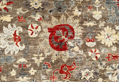 Turkmen weave rug in 16th century Garous Bijar design, 362x257cm | Rug# 27223
