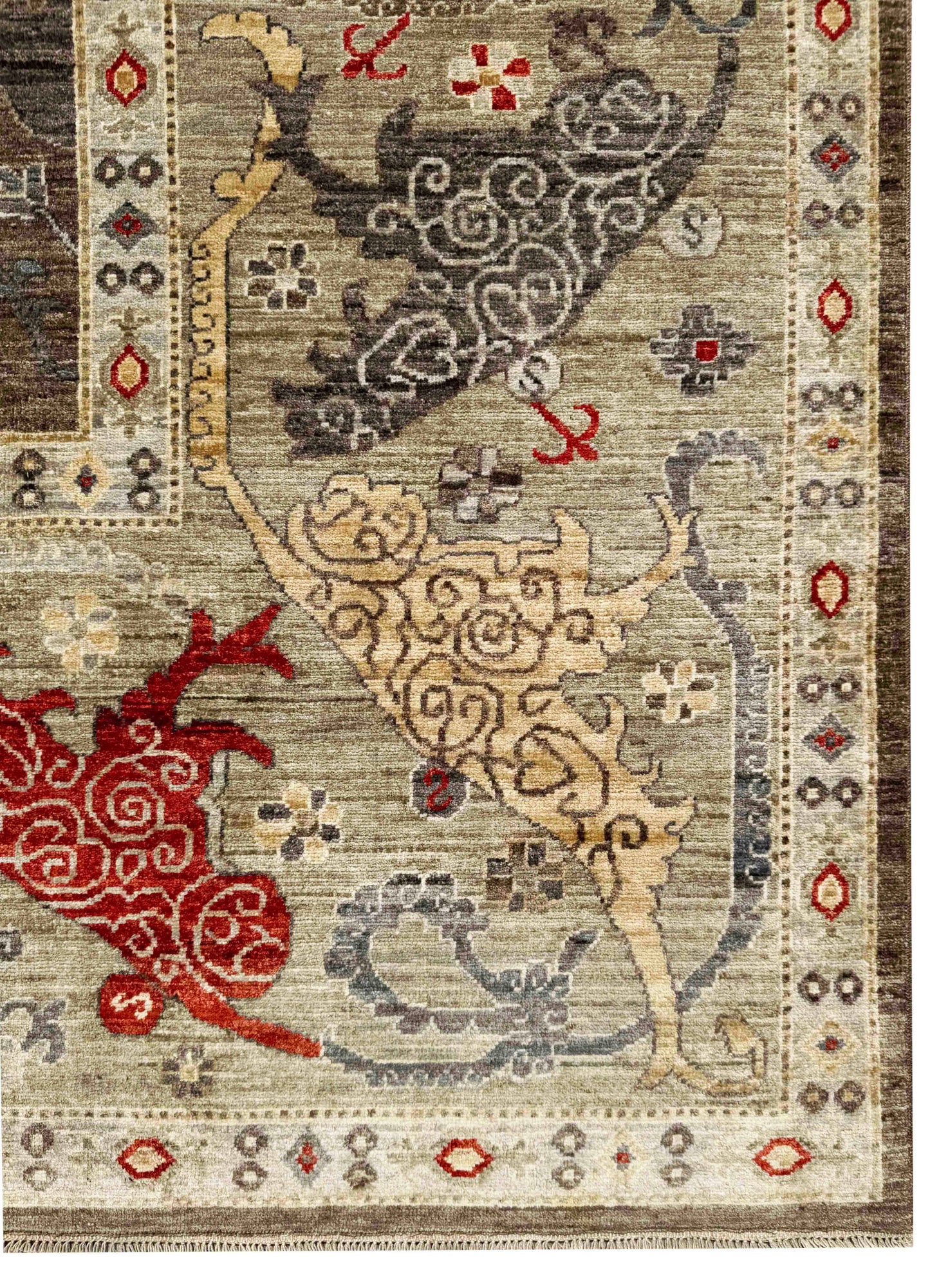 Turkmen weave rug in 16th century Garous Bijar design, 362x257cm | Rug# 27223