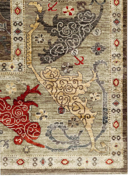 Turkmen weave rug in 16th century Garous Bijar design, 362x257cm | Rug# 27223