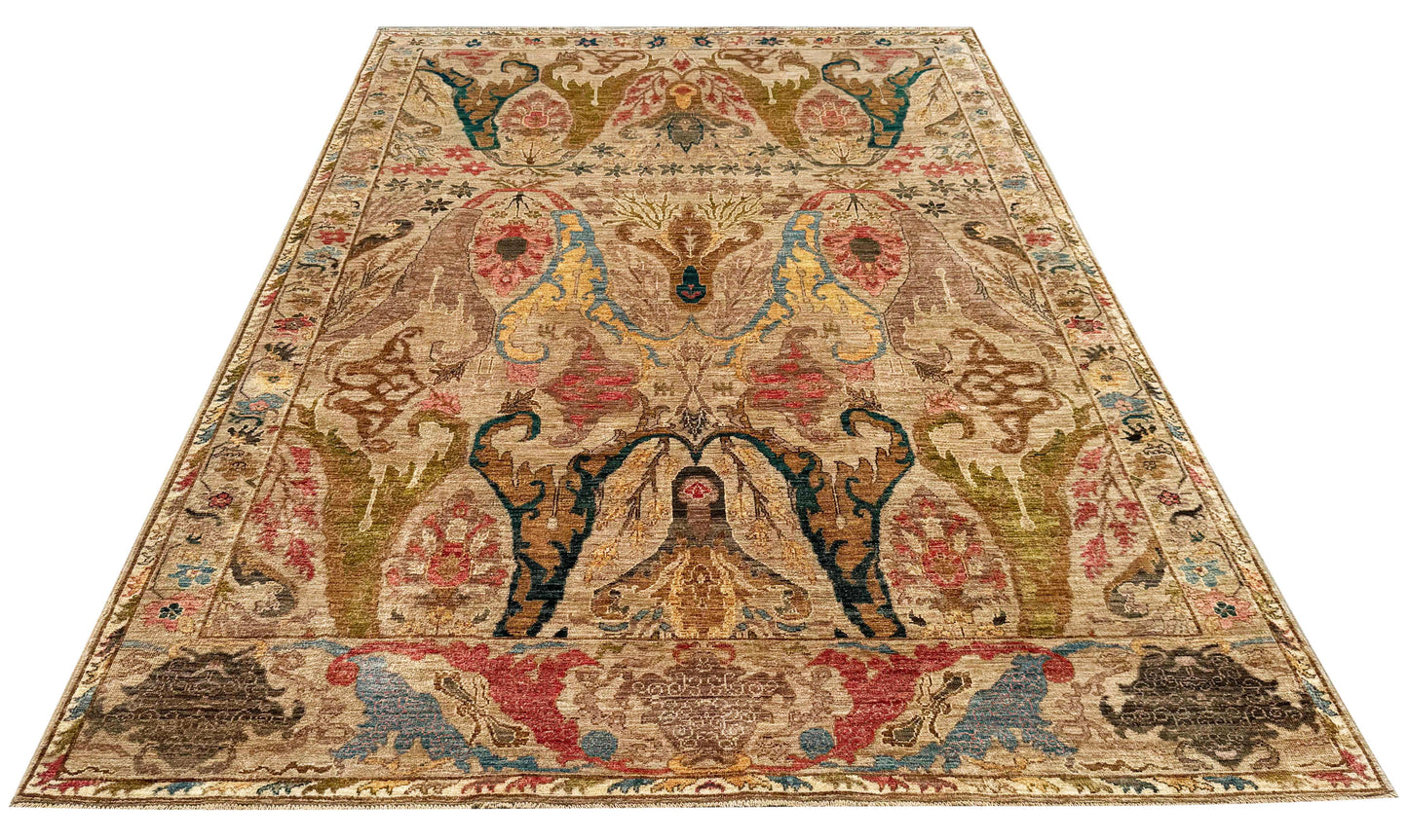 Turkmen weave transitional rug in 16th century Garous  design, 296x207cm | Rug# 27224