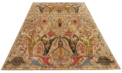 Turkmen weave transitional rug in 16th century Garous  design, 296x207cm | Rug# 27224