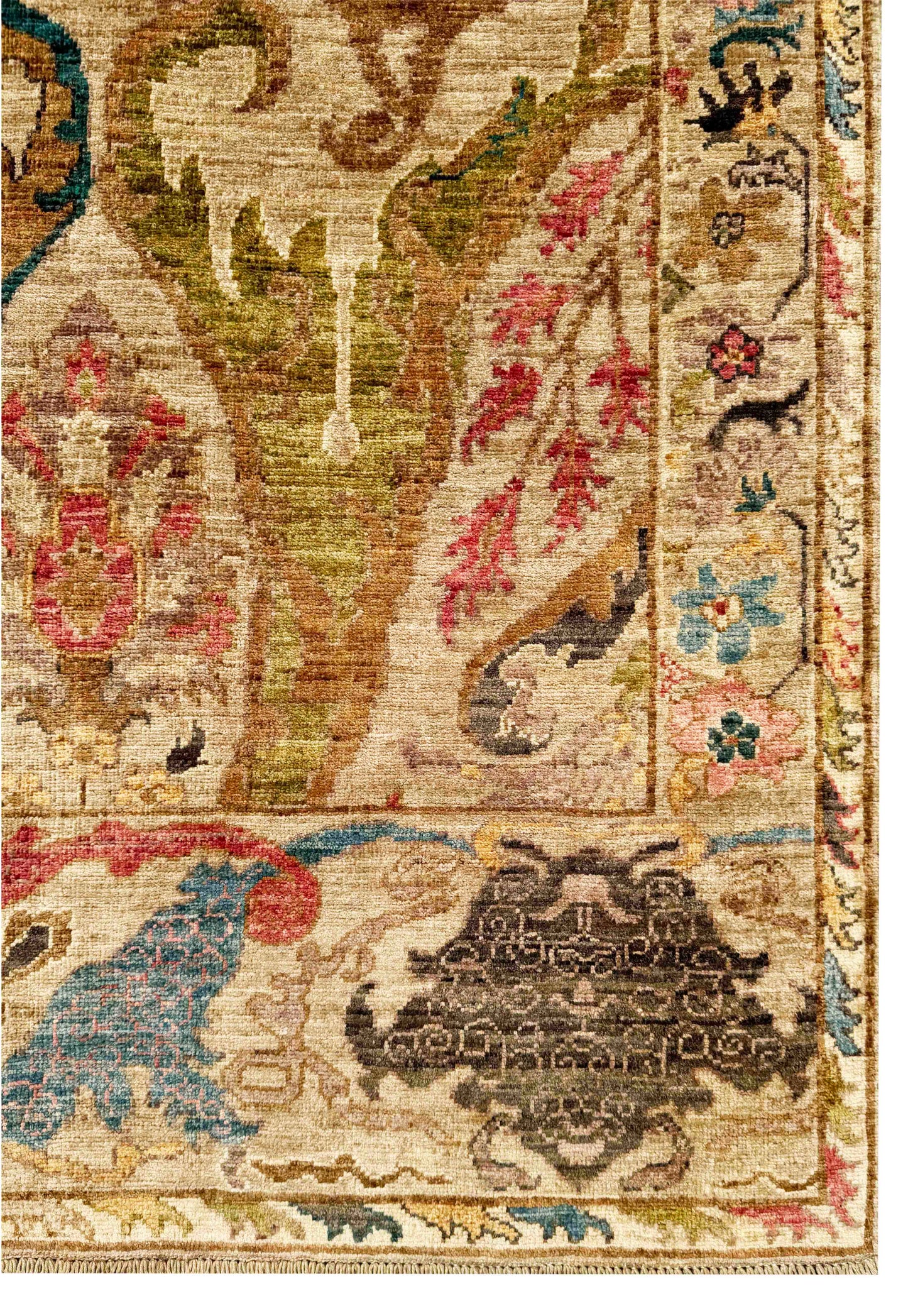 Turkmen weave transitional rug in 16th century Garous  design, 296x207cm | Rug# 27224