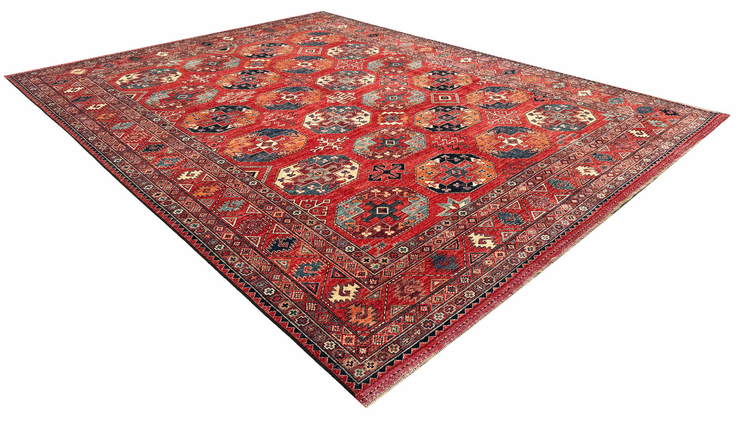 Ersari Turkmen, 12th century Temirdshin Gol inspired, 365x279 cm | Rug# 27225
