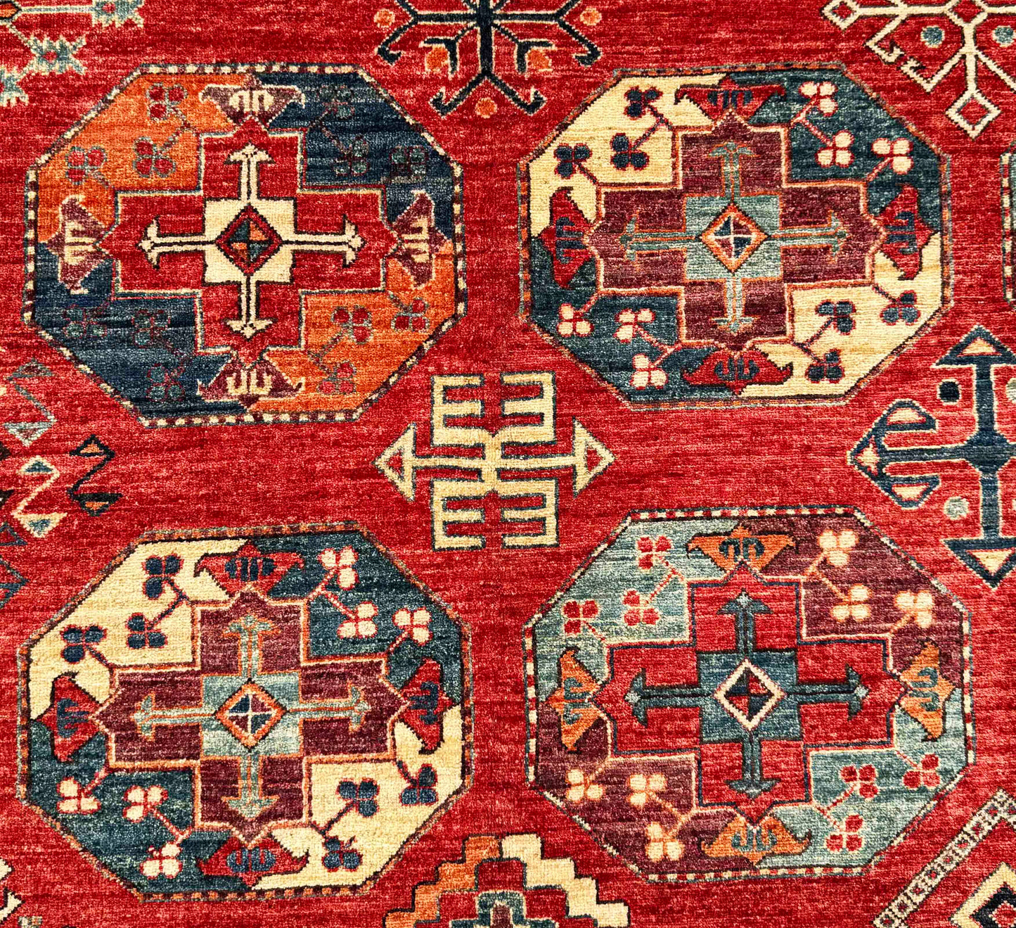 Ersari Turkmen, 12th century Temirdshin Gol inspired, 365x279 cm | Rug# 27225