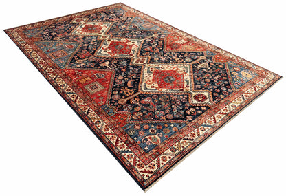 Afghan, 19th century Khamseh inspired 267x183 cm | Rug# 27226