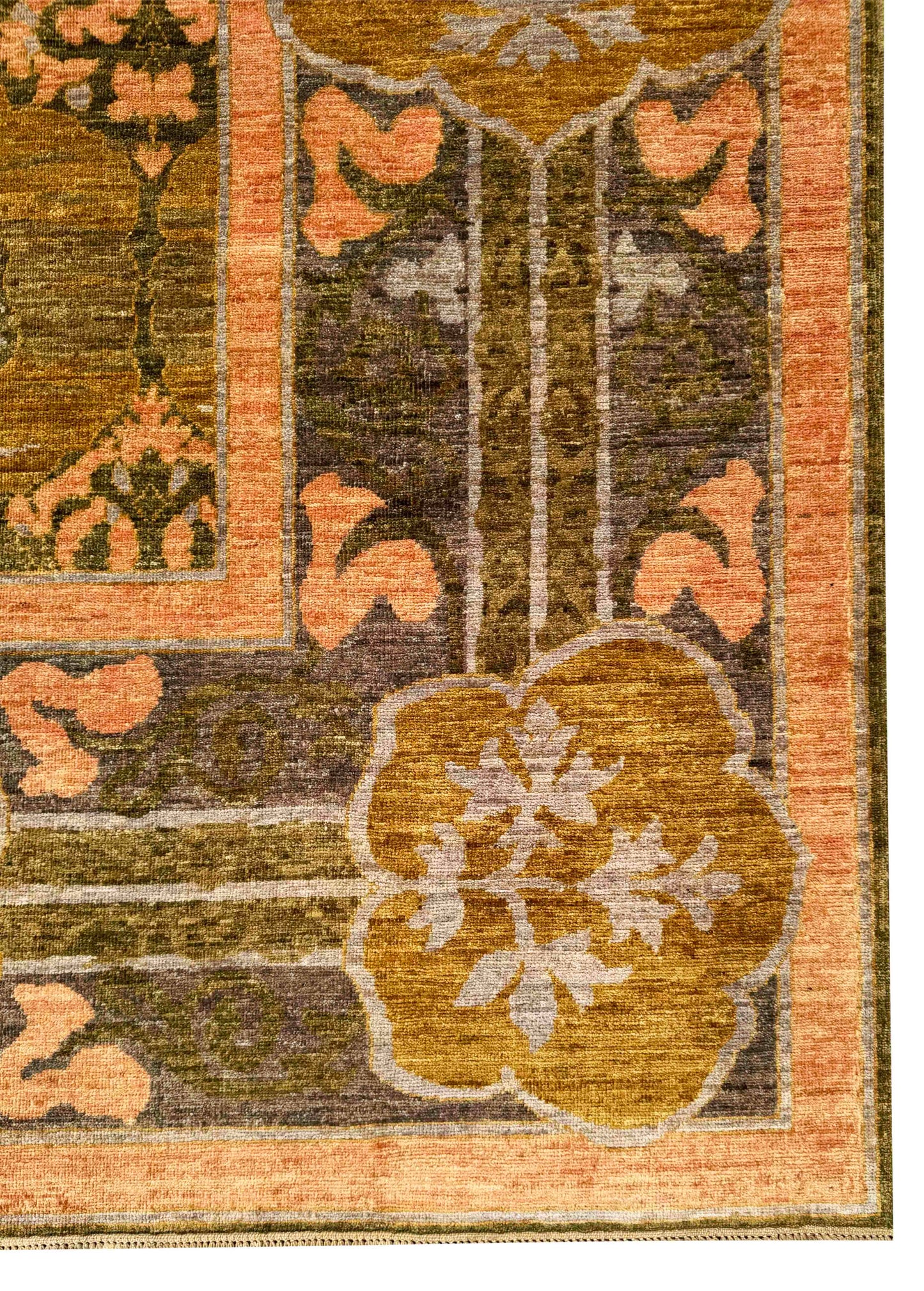 Afghan 19th century Arts and crafts inspired, 366x279 cm| Rug# 27227