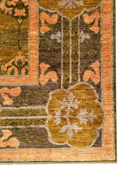 Afghan 19th century Arts and crafts inspired, 366x279 cm| Rug# 27227