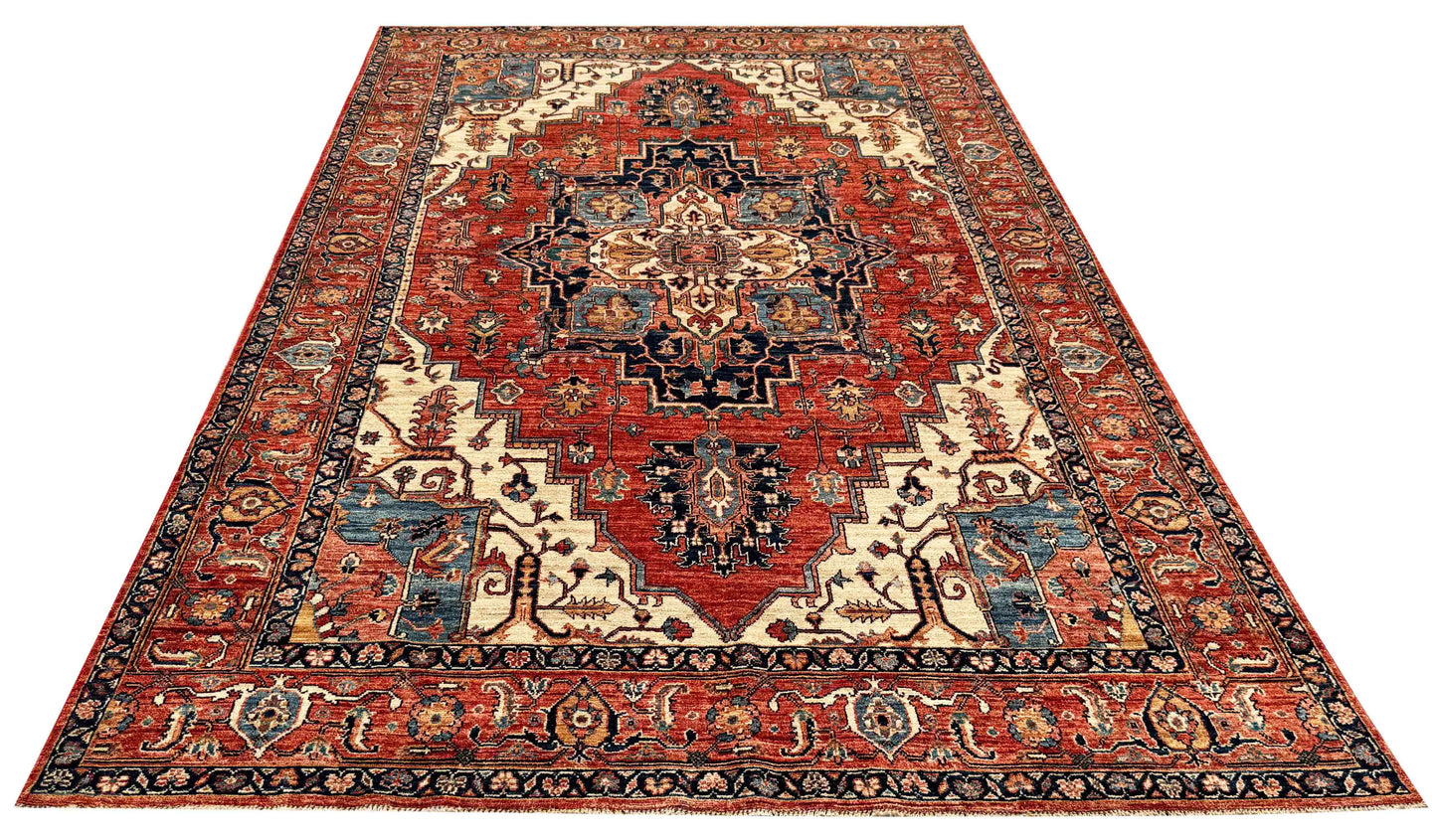Turkmen weave Afghan 19th century Sultanabad design, 282x188cm | Rug# 27228