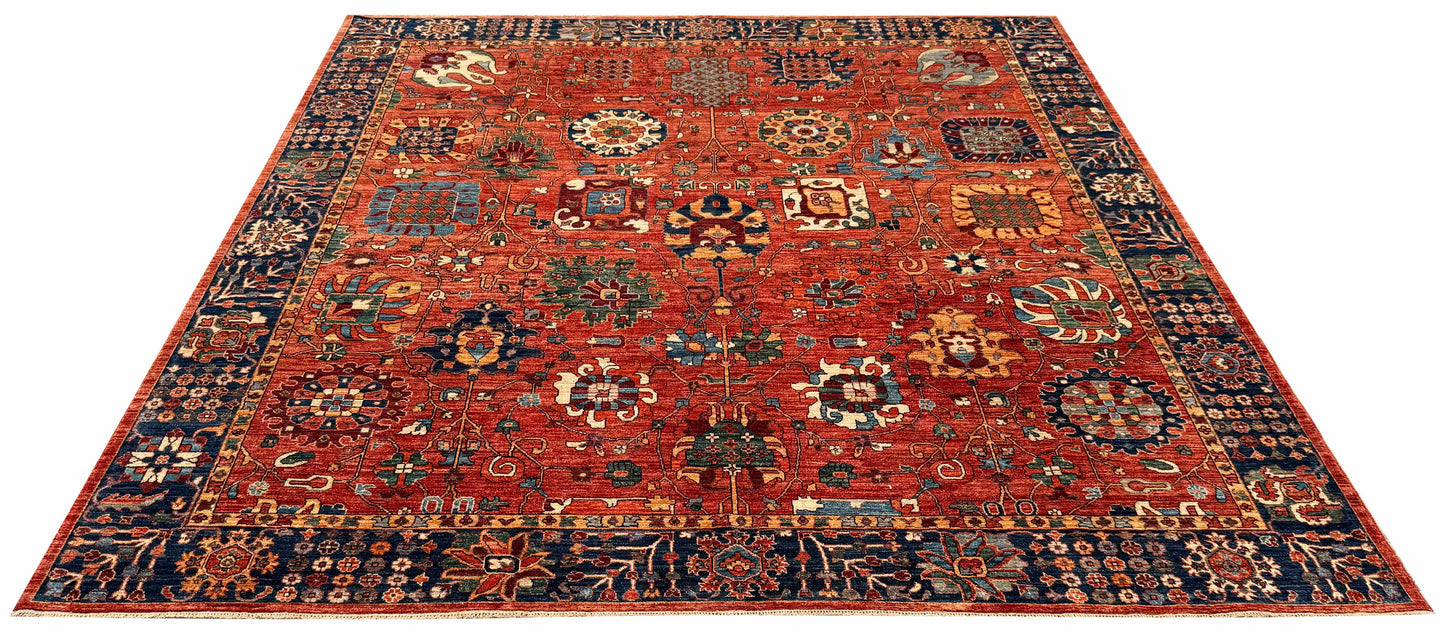 Turkmen weave Afghan, 17th century Safavid design, 315x305 cm | Rug# 27229