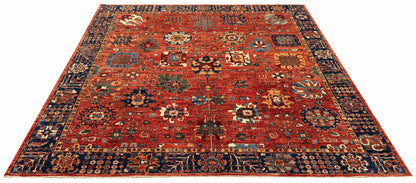 Turkmen weave Afghan, 17th century Safavid design, 315x305 cm | Rug# 27229