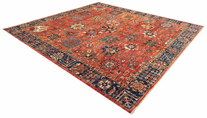 Turkmen weave Afghan, 17th century Safavid design, 315x305 cm | Rug# 27229