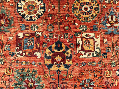 Turkmen weave Afghan, 17th century Safavid design, 315x305 cm | Rug# 27229