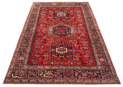 Afghan Turkmen weave in 19th century Heriz design,  283x180cm | Rug# 27232