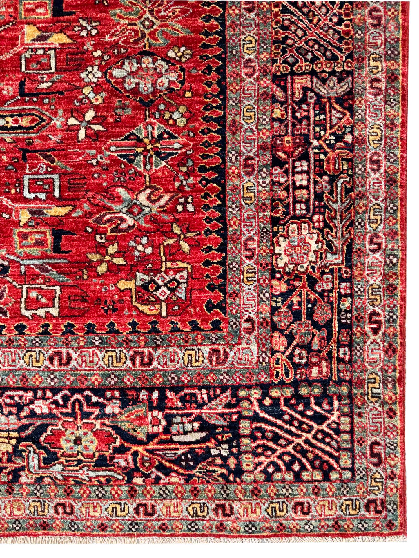 Afghan Turkmen weave in 19th century Heriz design,  283x180cm | Rug# 27232