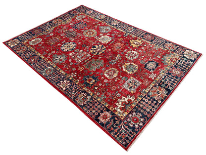 Turkmen weave Afghan,17th Century Safavid inspired,  268x183 cm | Rug# 27233