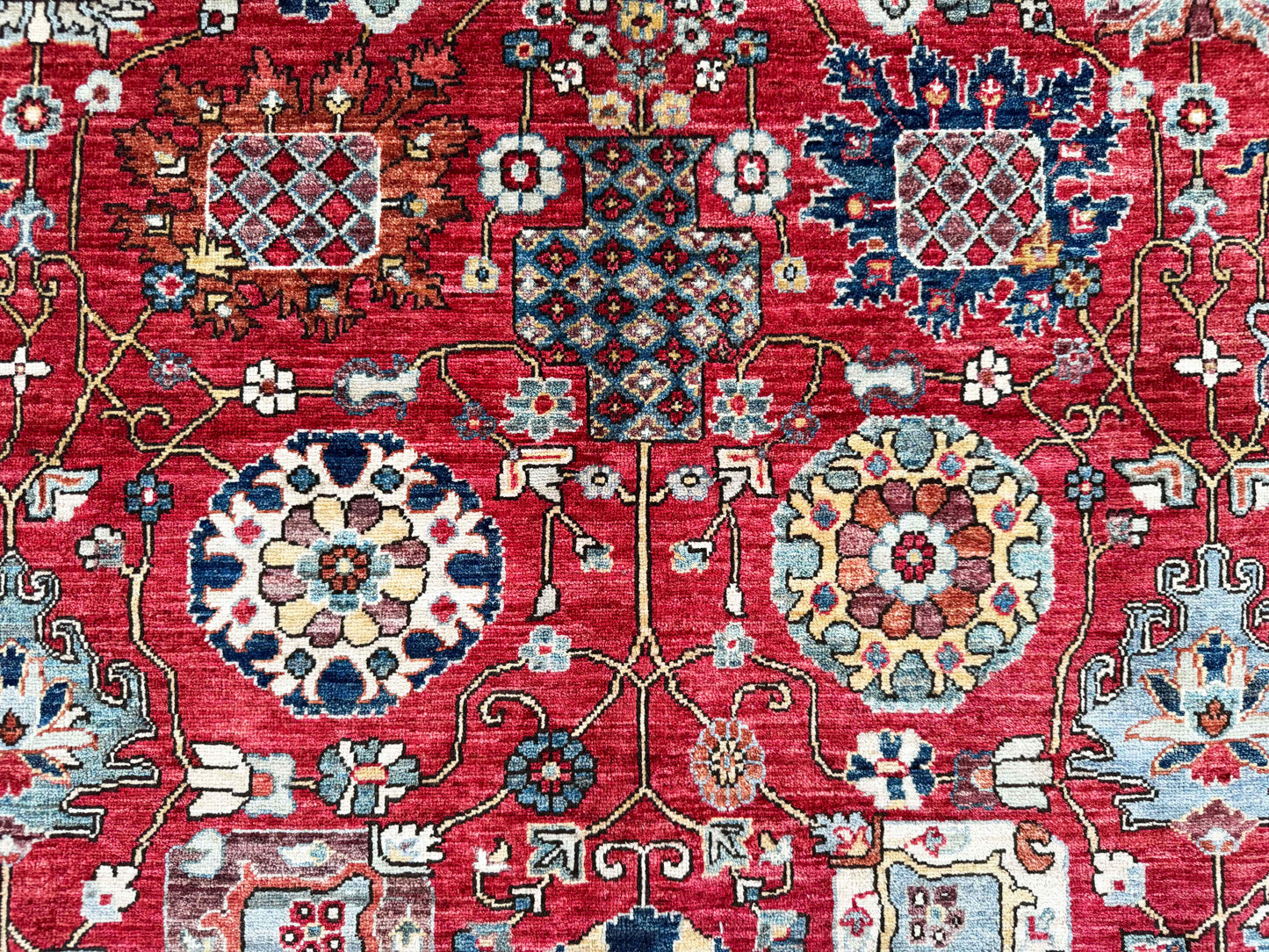 Turkmen weave Afghan,17th Century Safavid inspired,  268x183 cm | Rug# 27233