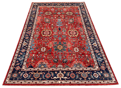 Turkmen weave Afghan, 19th c Sultanabad inspired, 288x174 cm | Rug# 27235