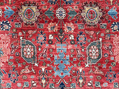 Turkmen weave Afghan, 19th c Sultanabad inspired, 288x174 cm | Rug# 27235