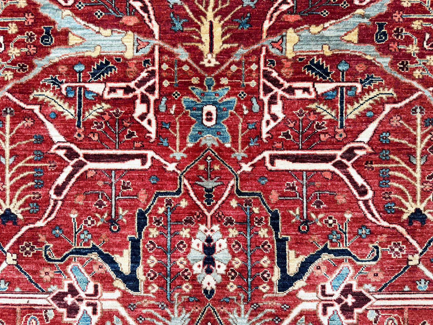 Turkmen weave Afghan, 16th century Bijar inspired, 270x180 cm | Rug# 27236
