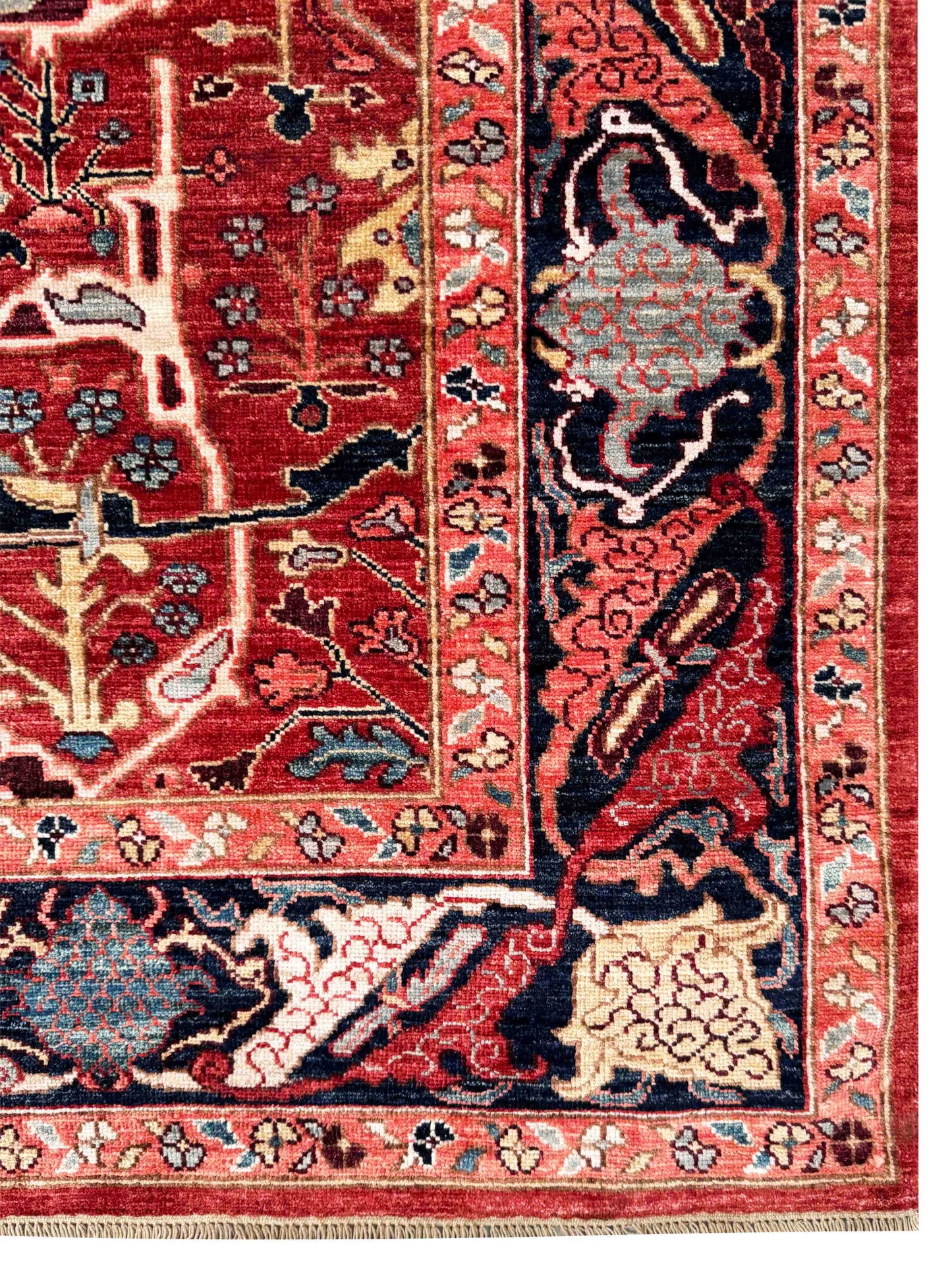 Turkmen weave Afghan, 16th century Bijar inspired, 270x180 cm | Rug# 27236