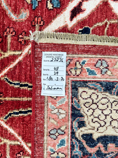 Turkmen weave Afghan, 16th century Bijar inspired, 270x180 cm | Rug# 27236