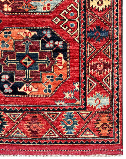 Ersari Turkmen in 12th century Temirdshin guls, 304x125cm | Rug# 27240