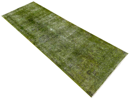 Vintage and overdyed Tabriz, Persia,  290x97 cm | Rug# 27241