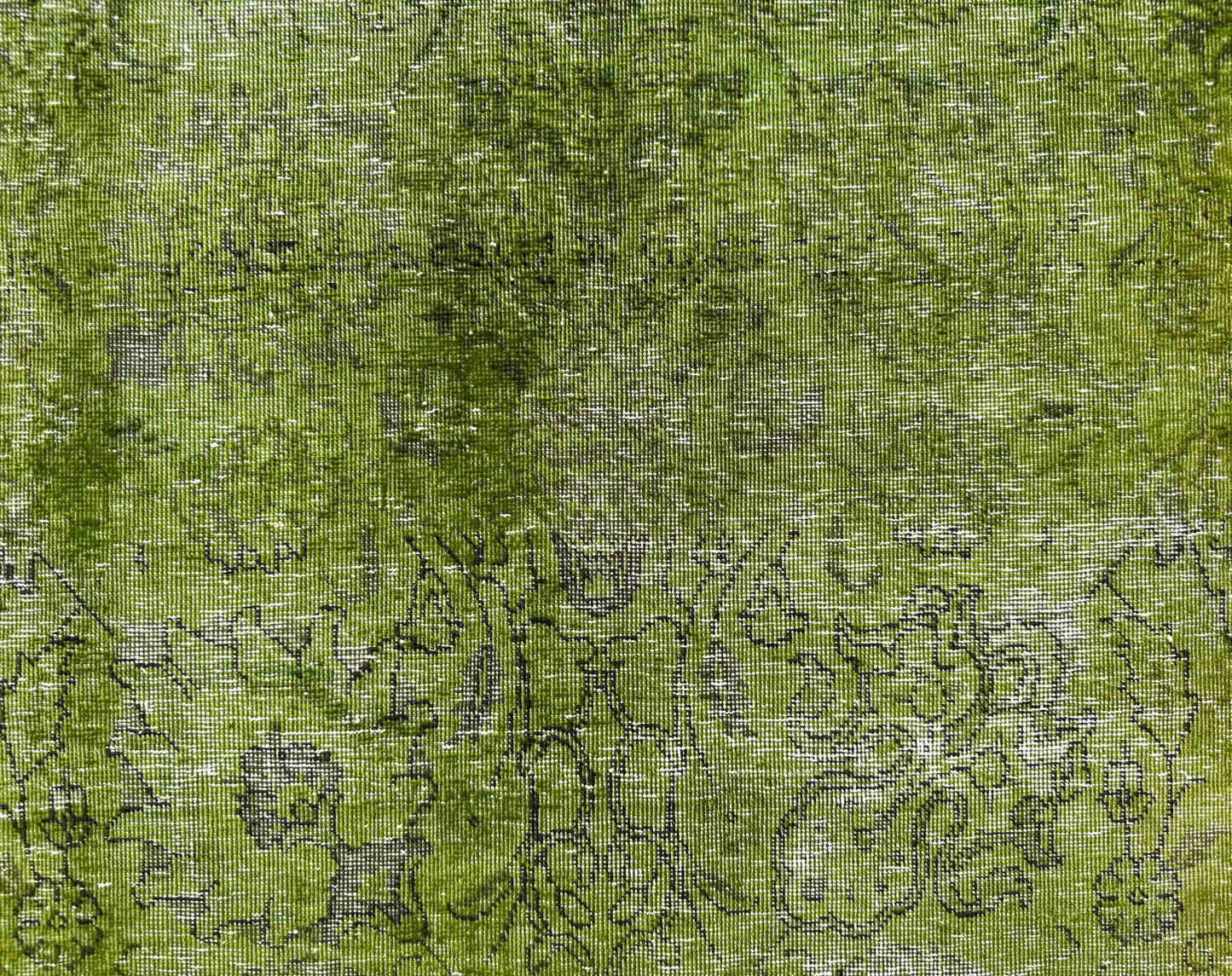 Vintage and overdyed Tabriz, Persia,  290x97 cm | Rug# 27241