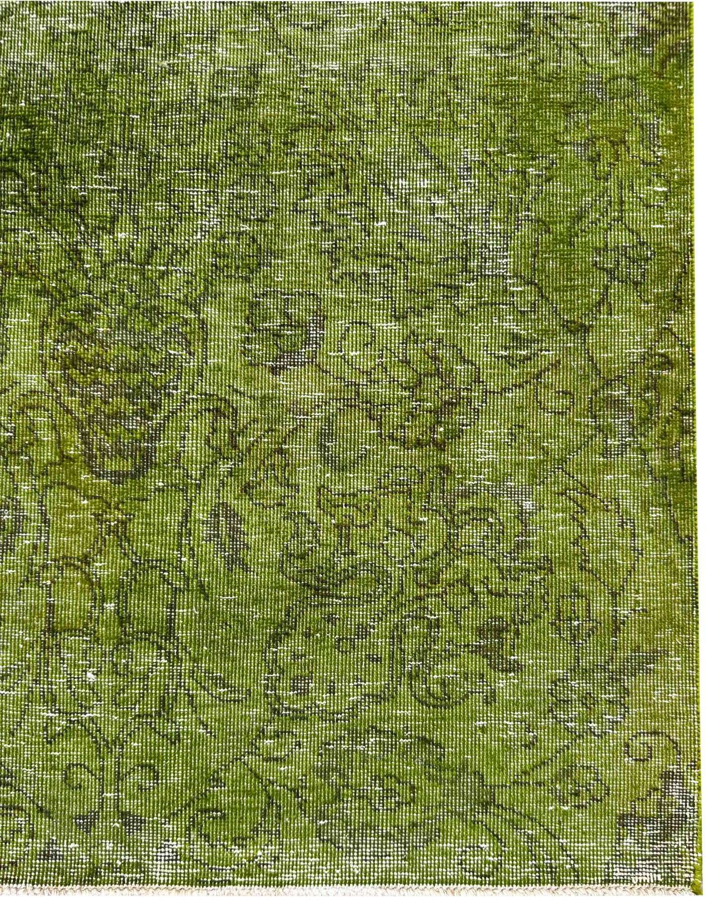 Vintage and overdyed Tabriz, Persia,  290x97 cm | Rug# 27241