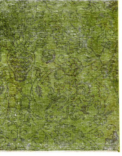 Vintage and overdyed Tabriz, Persia,  290x97 cm | Rug# 27241