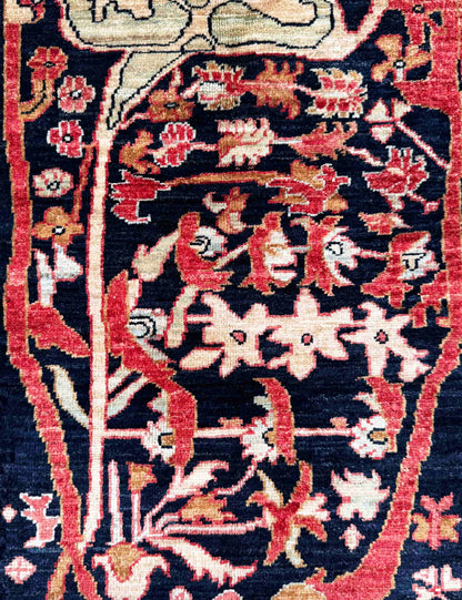Turkmen weave, 16th c Bijar inspired 232x131 cm | Rug# 27243