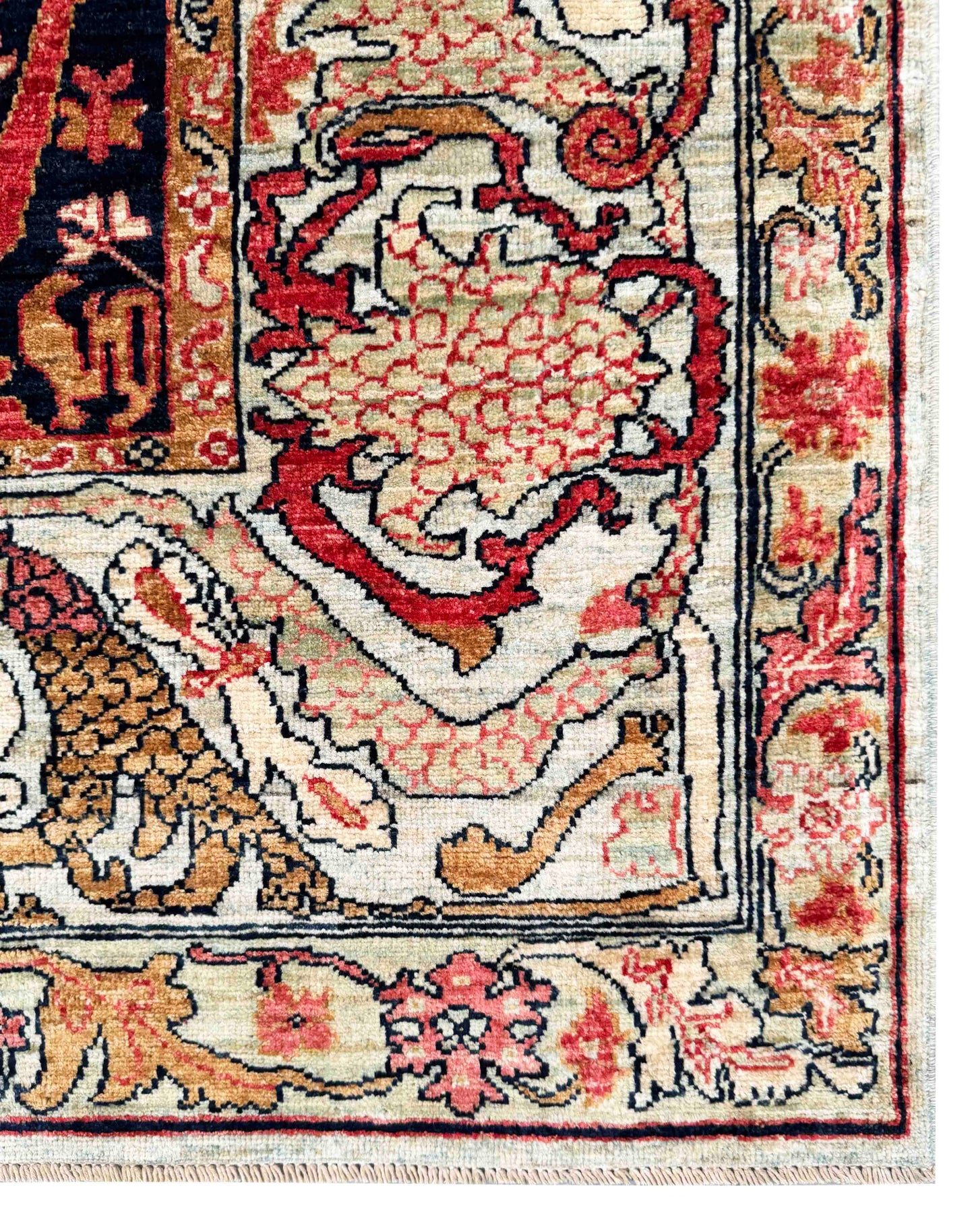 Turkmen weave, 16th c Bijar inspired 232x131 cm | Rug# 27243