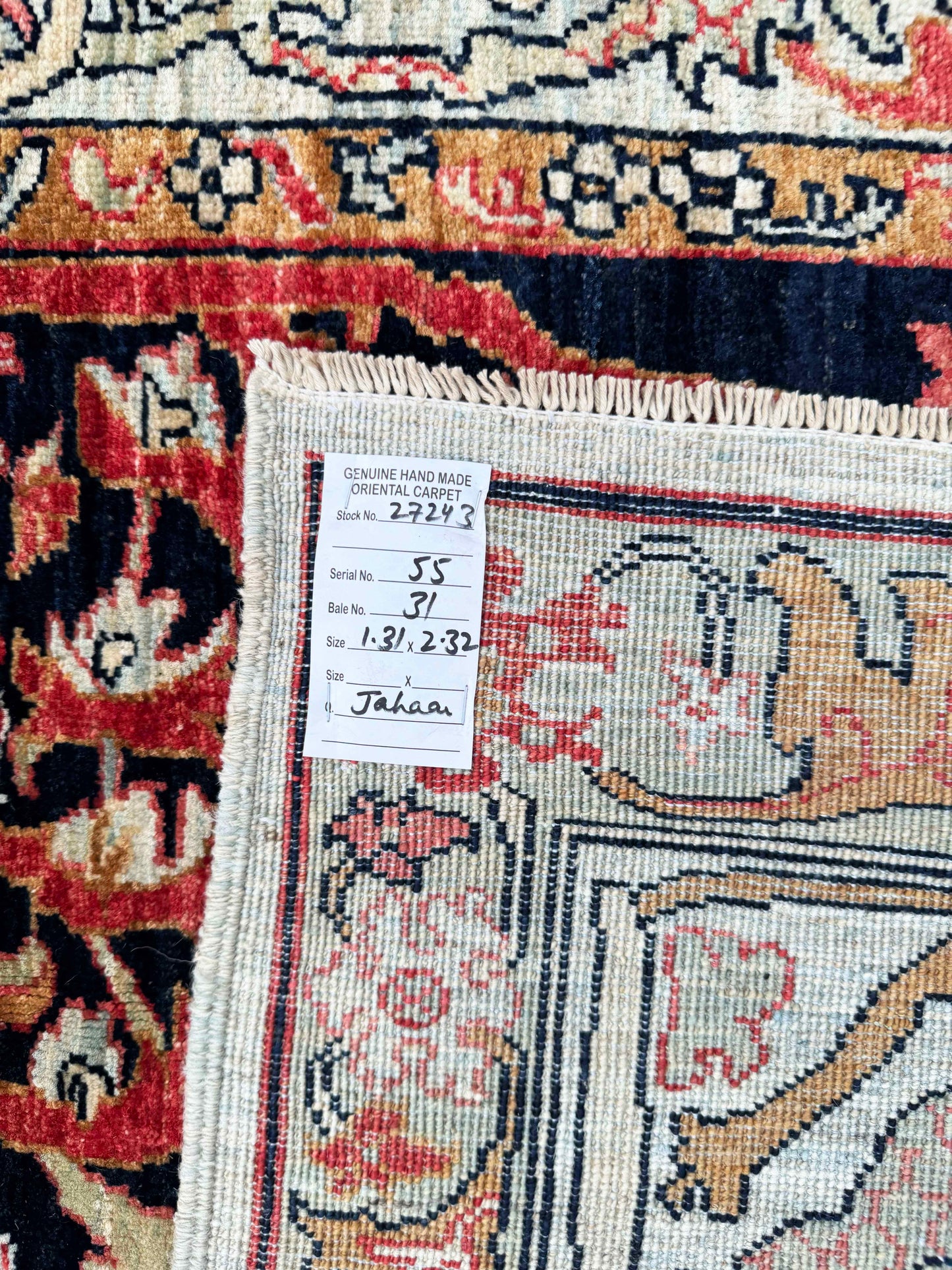 Turkmen weave, 16th c Bijar inspired 232x131 cm | Rug# 27243