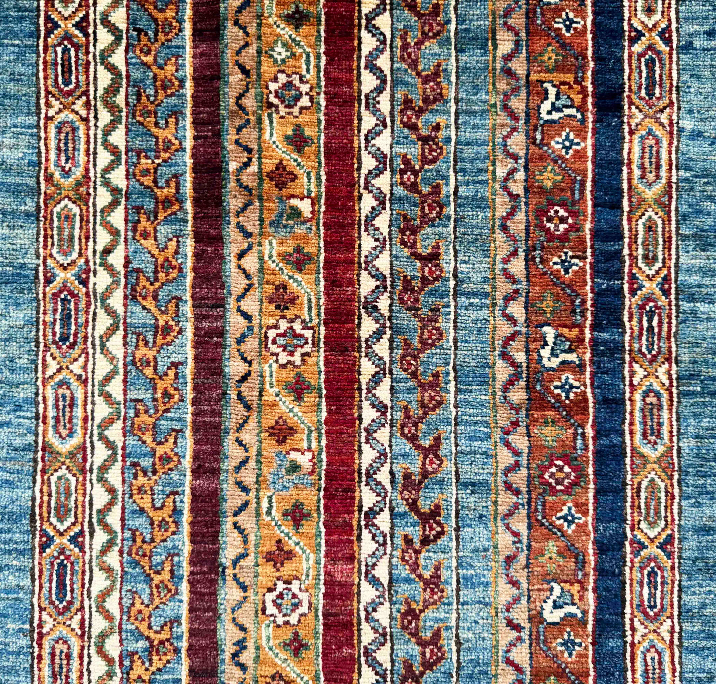 Turkmen weave Afghan runner, 19th century Caucasian design,356x81cm | Rug# 27245