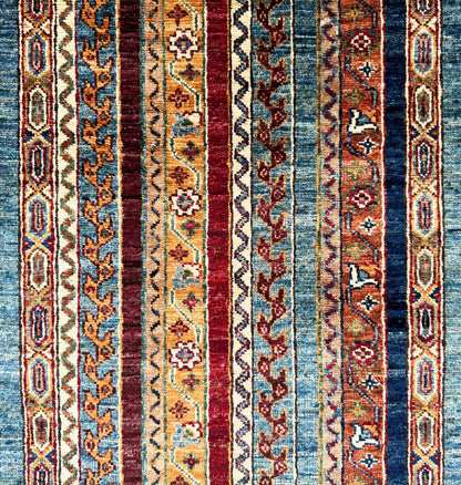 Turkmen weave Afghan runner, Caucasian design 358x83cm | Rug# 27246