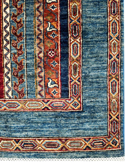 Turkmen weave Afghan runner, Caucasian design 358x83cm | Rug# 27246