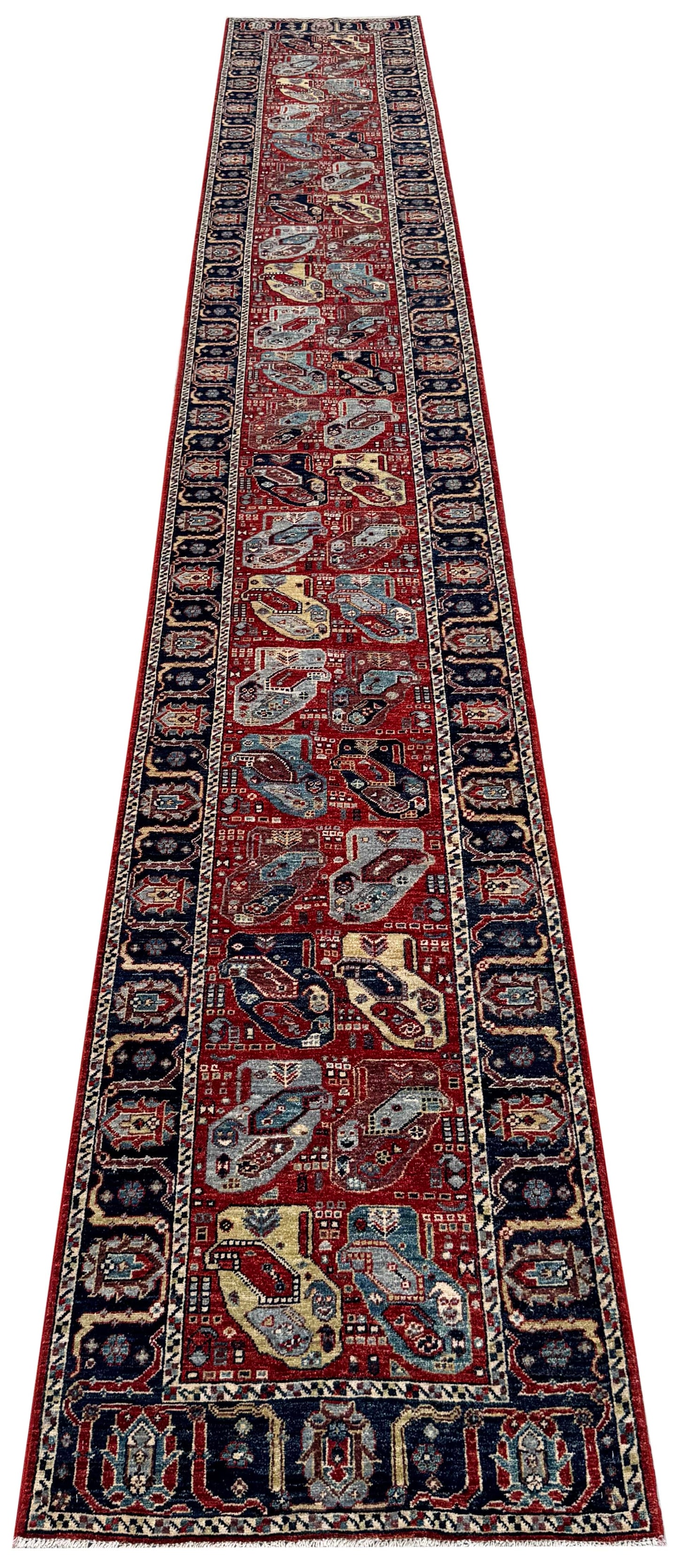 Turkmen weave Afghan , 19th century Caucasian design, 580x81cm | Rug# 27247