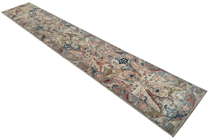 Turkmen weave Afghan hall runner, vegetable dyes, 492x81 cm | Rug# 27248