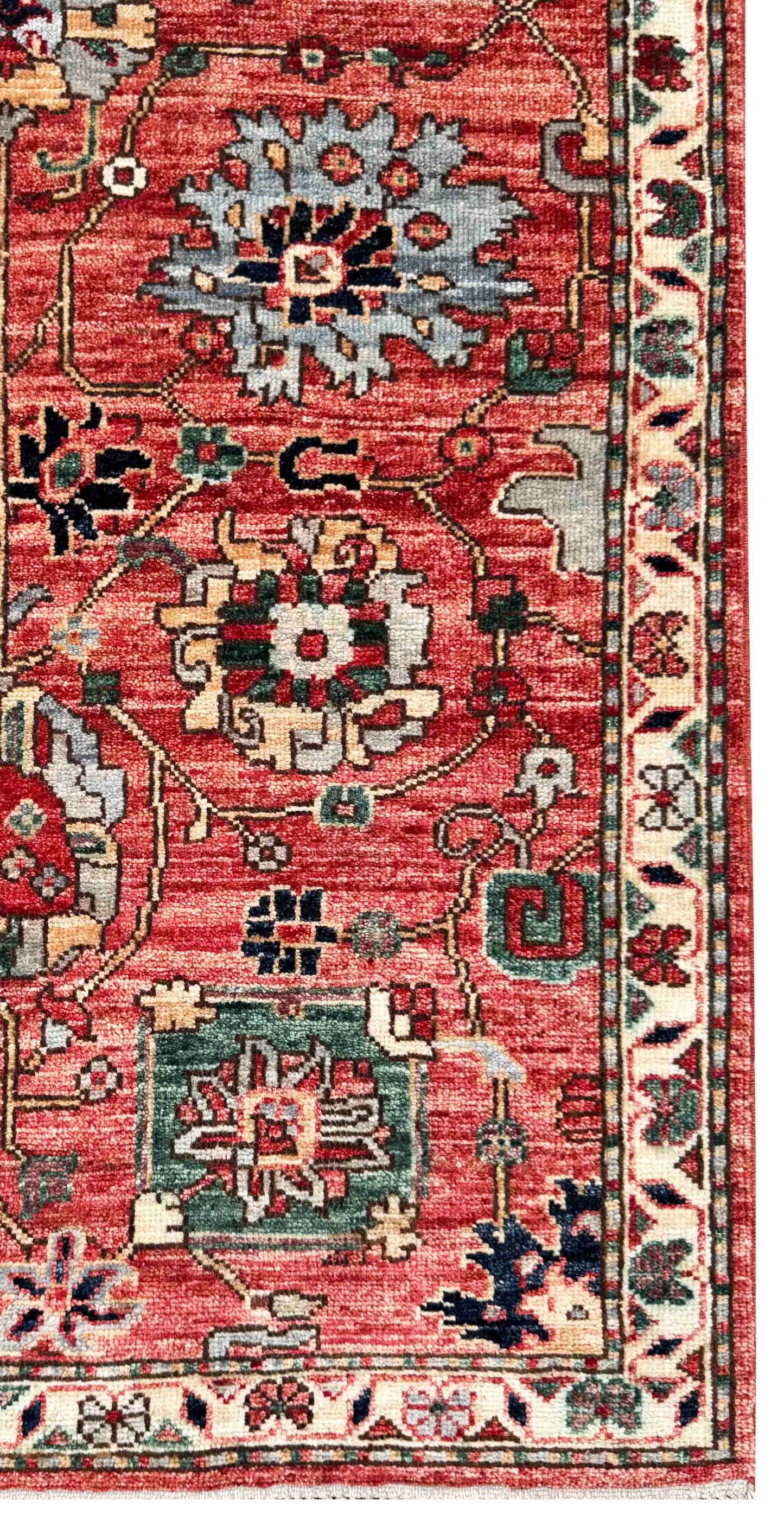 Afghan Turkmen weave hall runner , 16th century Safavid design, ,599x84cm | Rug# 27252