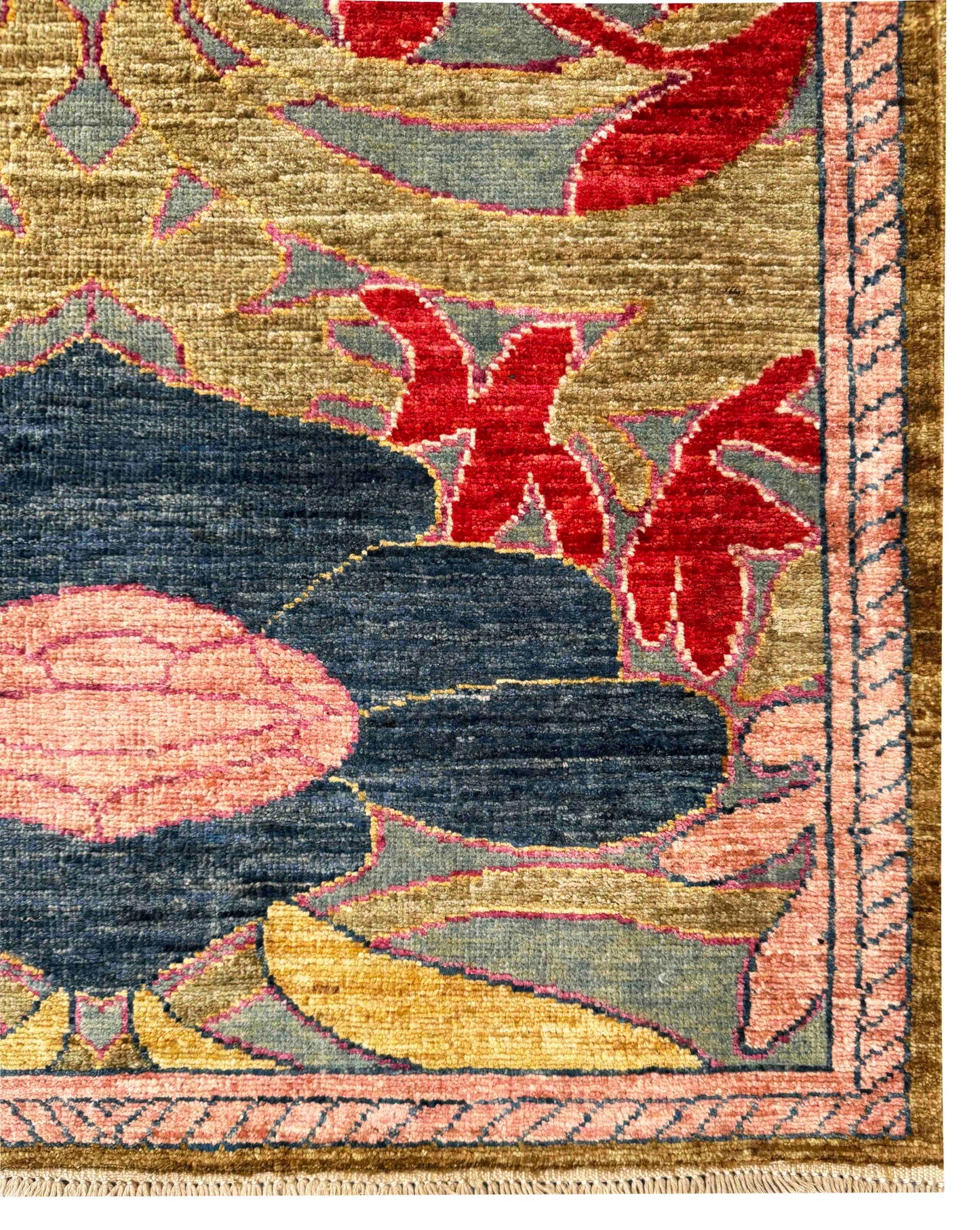 Art Nouveau dsigner runner, Custom-made, Turkmen weave, 447x82cm | Rug# 27253